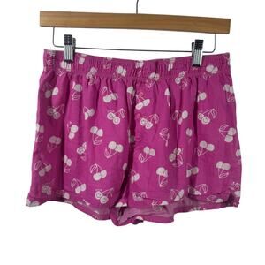 Victoria Secret PINK Boxer Shorts Women S Pink Cherry Sleepwear Stretch Waist
